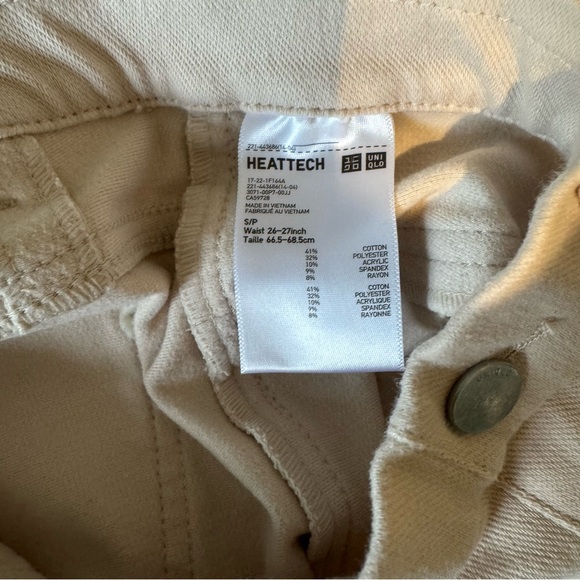 Uniqlo HEATTECH EXTRA STRETCH LEGGINGS PANTS Cream,Tan, Camel Bundle of 3 - Picture 8 of 12